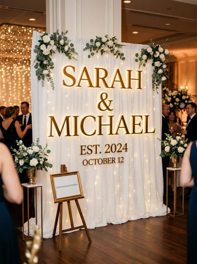 Ścianka z napisem — personalizowana dekoracja